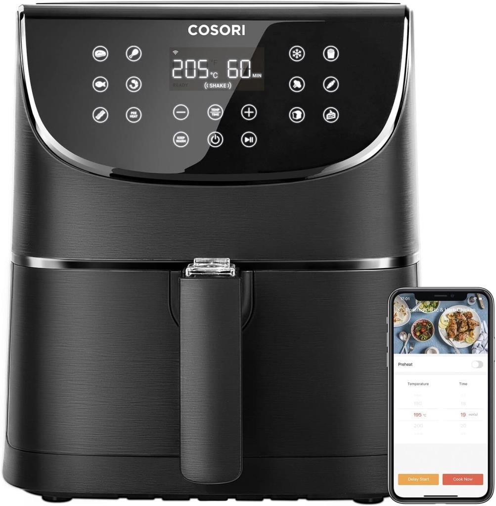Cosori Premium XXL Airfryer 5.5 lt Yağsız Siyah Fritöz Outlet