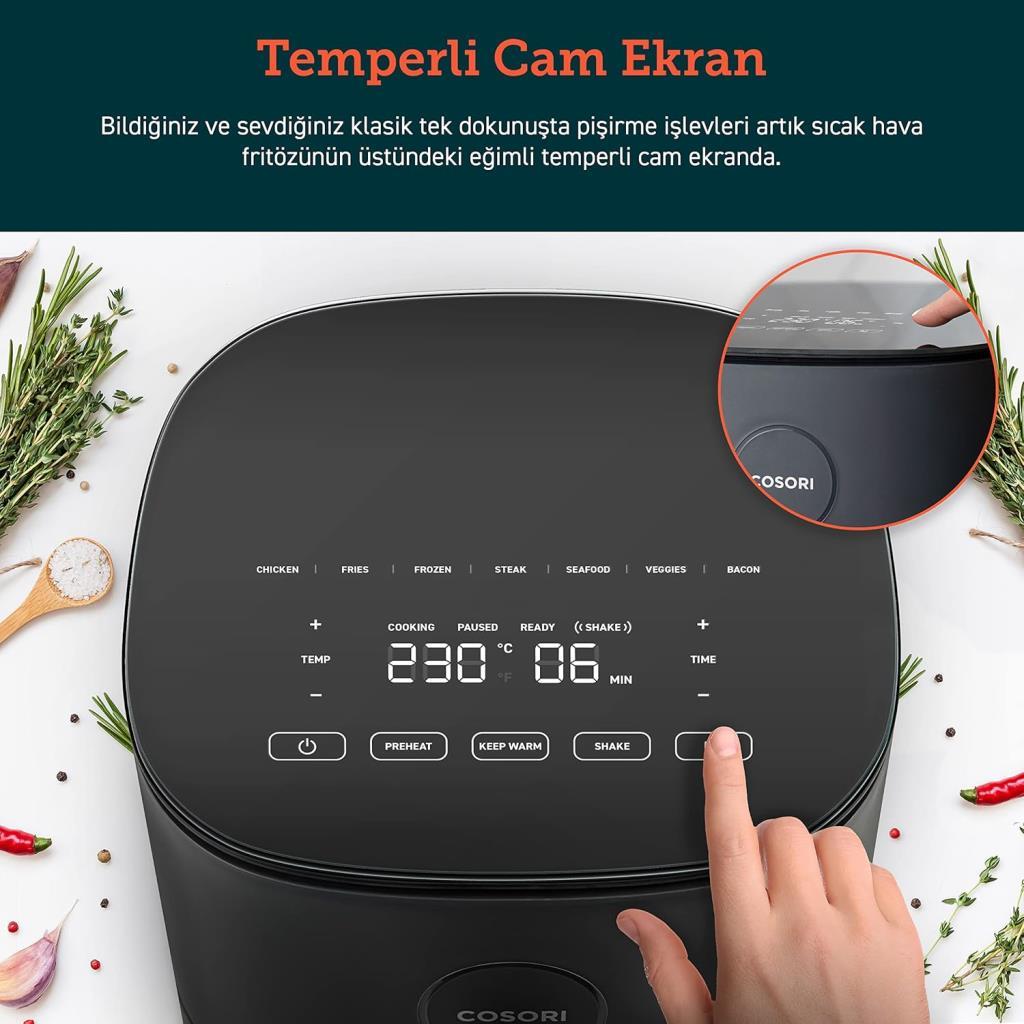 Cosori Pro LE Air Fryer XXL 4.7 lt Yağsız Fritöz Teşhir
