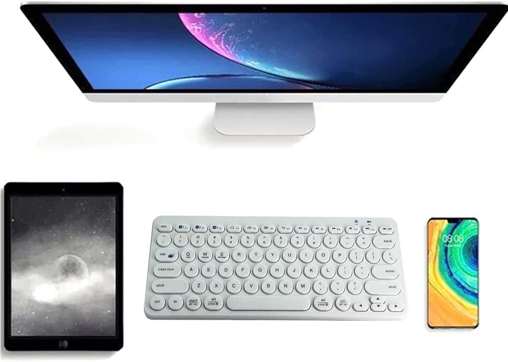 Coverzone B380 Bluetooth Bağlantılı İnce Ergonomik Tasarım IPad İle Uyumlu Taşınabiilir Telefon Tablet İçin Türkçe Q Bluetooth Bağlantılı Klavye (Beyaz) - TEŞHİR