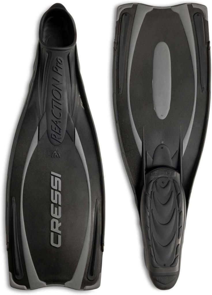 Cressi Reaction Pro Palet, Yüksek İtme Kuvveti, Yüzme ve Serbest Dalış için Geniş Tabanlı, Palet Siyah/Gri 42/43 Teşhir