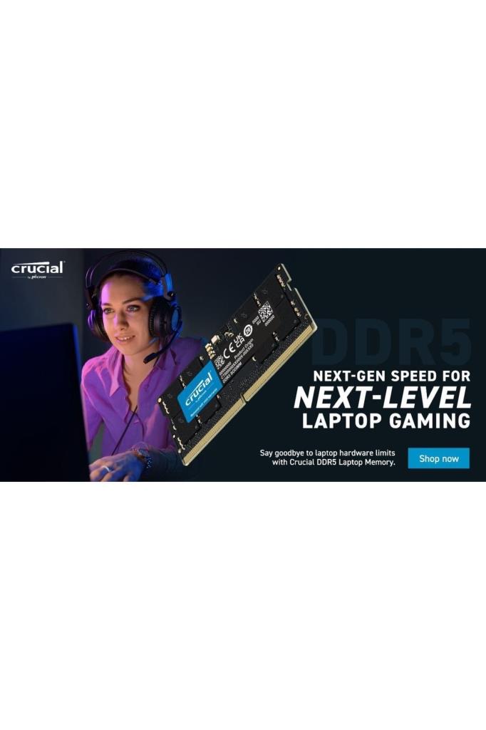 Crucial 64 GB (2x32) 4800 MHz CL40 CT2K32G48C40S5 DDR5 Ram
