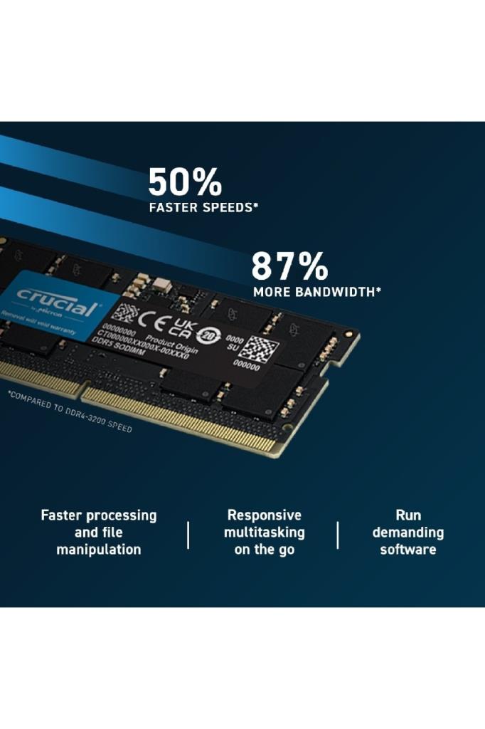 Crucial 64 GB (2x32) 4800 MHz CL40 CT2K32G48C40S5 DDR5 Ram