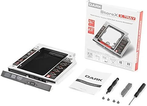 حاوية إضافية لمحرك الأقراص الصلبة SATA لأجهزة الكمبيوتر المحمولة ذات اللون الداكن مقاس 12.7 مم (DK-AC-DSOSD12)