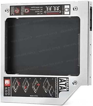 حاوية إضافية لمحرك الأقراص الصلبة SATA لأجهزة الكمبيوتر المحمولة ذات اللون الداكن مقاس 12.7 مم (DK-AC-DSOSD12)