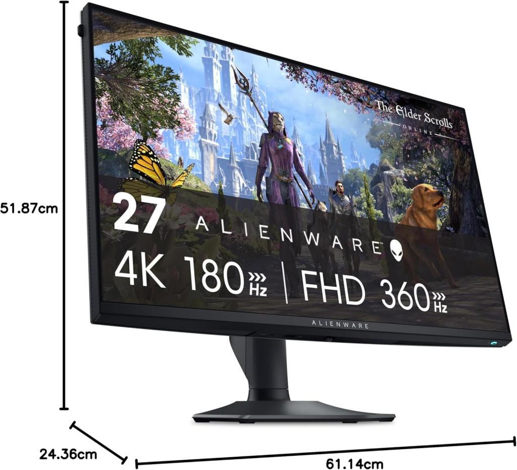Dell Alienware AW2725QF 27" 0.5 ms 4K 180 Hz - Full HD 360 Hz Pivot IPS Oyuncu Monitörü Teşhir