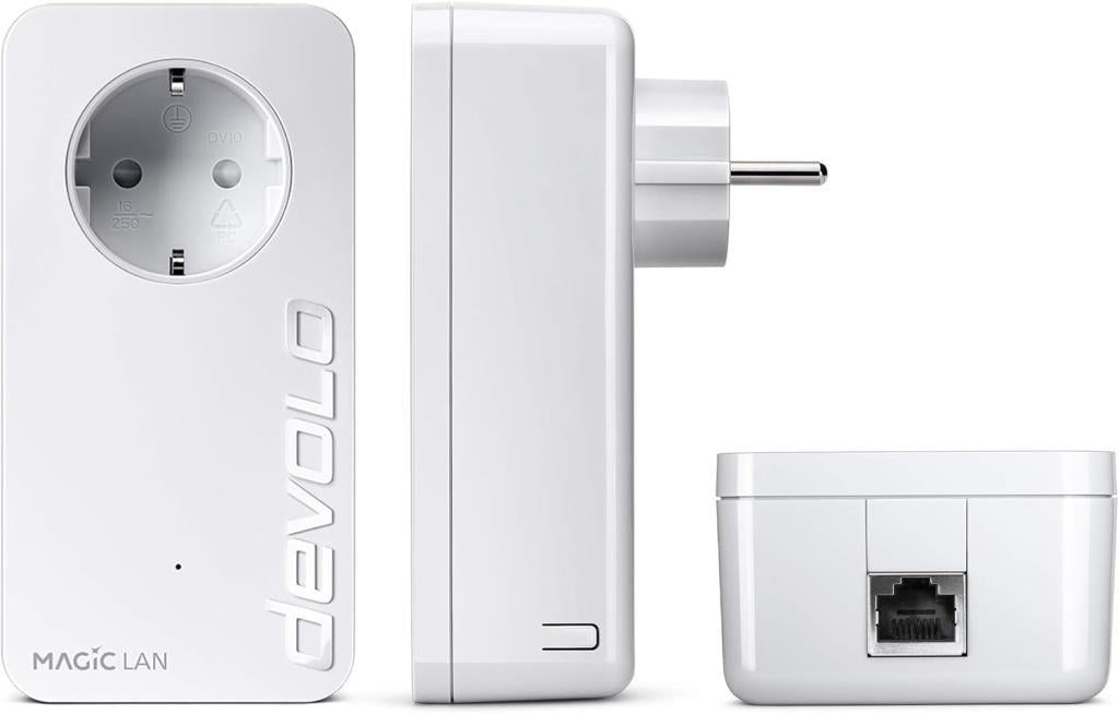 Devolo Magic 2 LAN (1-1-1) I Ek WiFi Güçlendirici Adaptör I Powerline: 2.400 Mbps I 2x gigabit LAN bağlantı noktası I WiFi Menzil Genişletici I Access Point I Tak Çalıştır