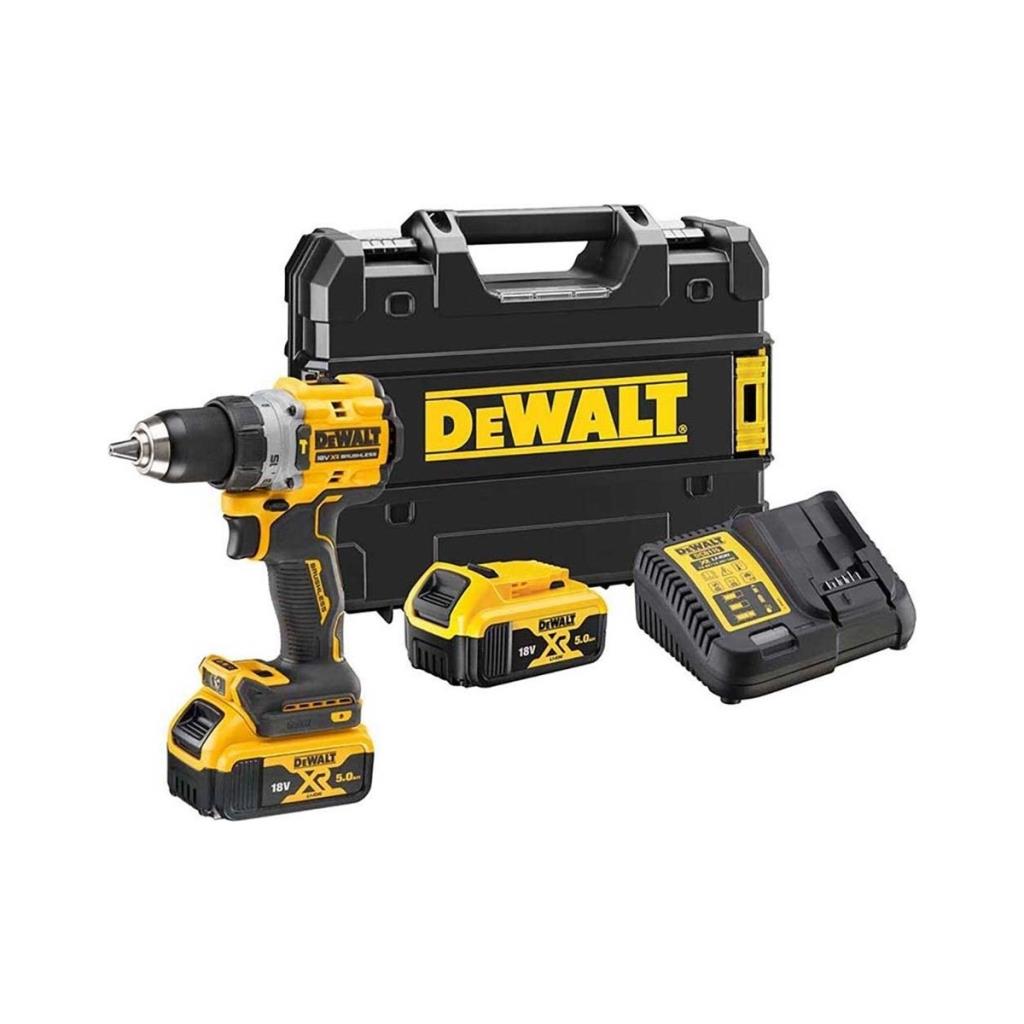 Dewalt DCD805P2T 18V 5.0AH Li-Ion Kömürsüz Çift Akülü Darbeli Matkap