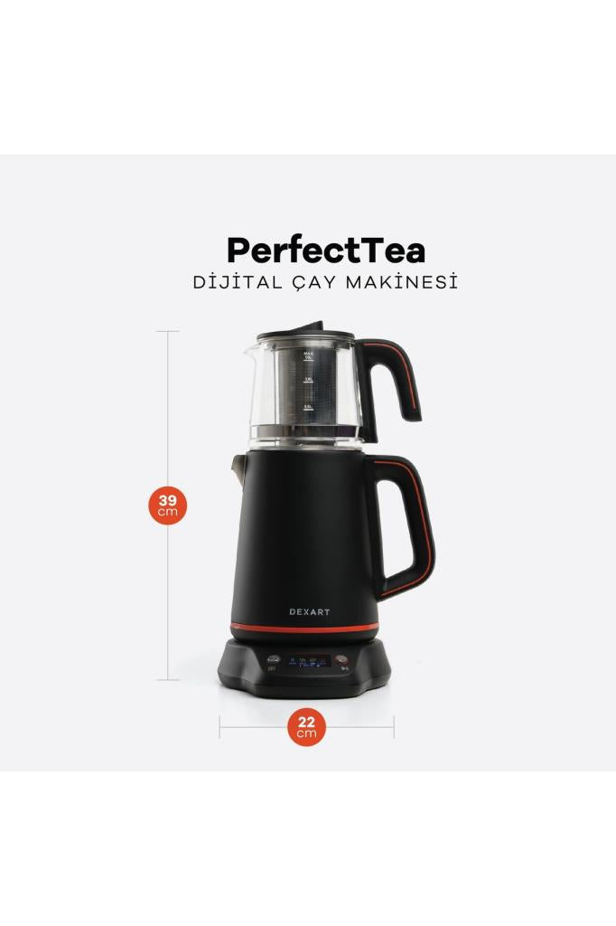 Dexart PerfectTea DX-1321-BL 2200 W Siyah Çay Makinesi Teşhir