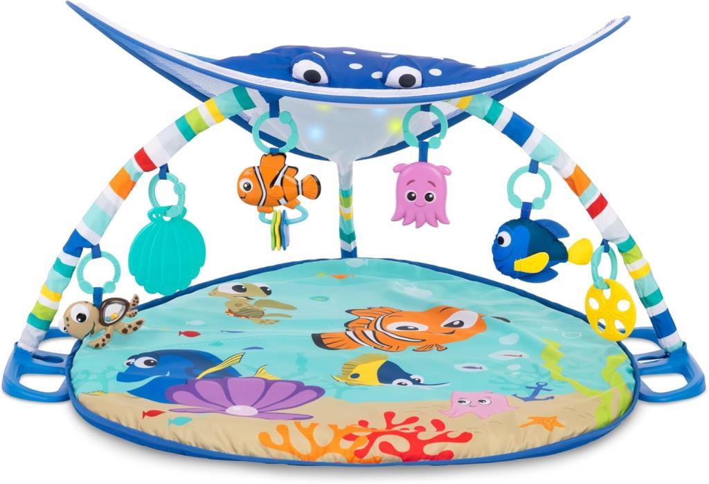 Bright Starts , Disney Baby Kayıp Balık Nemo Mr. Ray Okyanus Işıklı ve Müzikli Jimnastik Merkezi, Yenidoğan ve Üzeri Outlet
