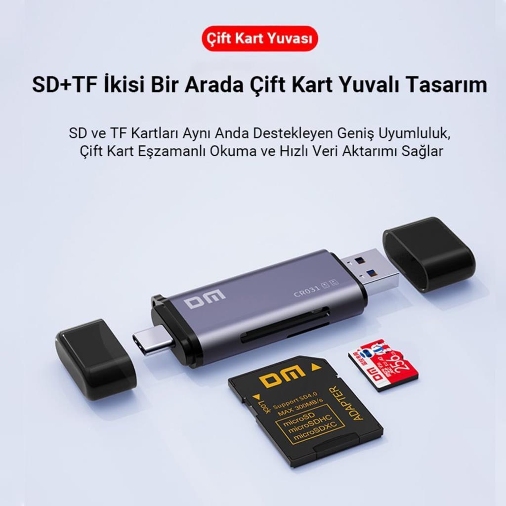 DM CR017 Type-C Kart Okuyucu - TEŞHİR