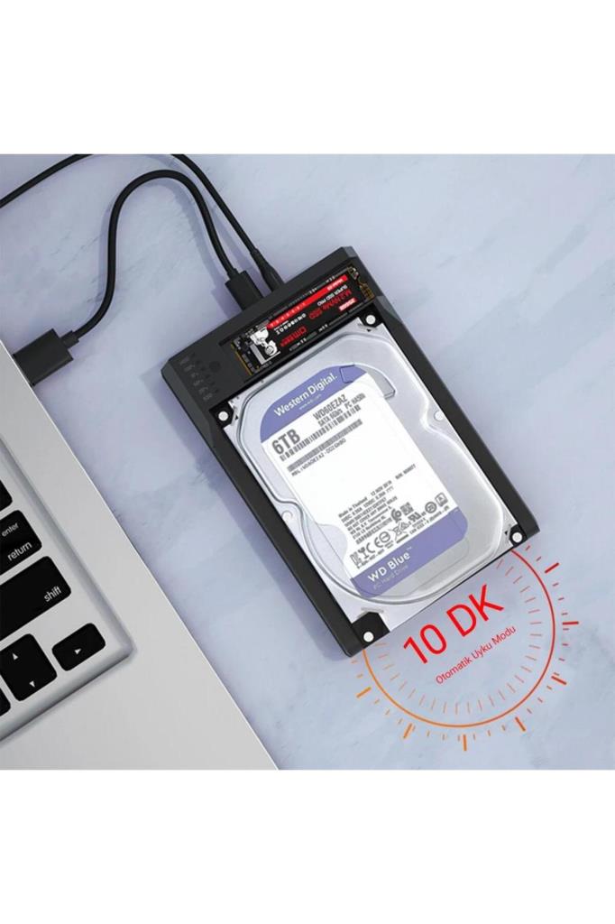 DM USB 3.2 Gen 2 M.2 NVMe/SATA 2.5"/3.5" SSD/HDD Offline Klonlama Dock İstasyonu - Teşhir