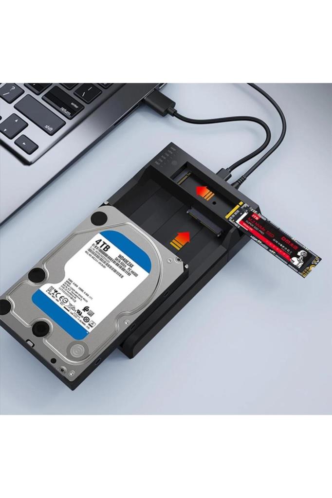 DM USB 3.2 Gen 2 M.2 NVMe/SATA 2.5"/3.5" SSD/HDD Offline Klonlama Dock İstasyonu - Teşhir
