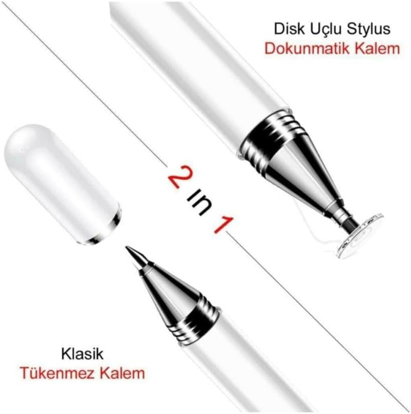 Techmaster Dokunmatik Passive Stylus Tablet Telefon Bilgisayar Kalemi Beyaz - Outlet
