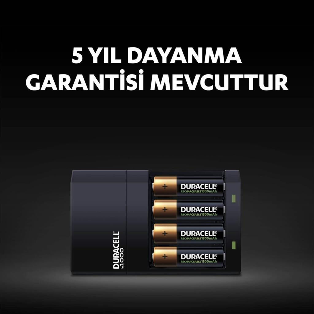 Duracell CEF 14 Pil Şarj Aleti + 1300 mAh 2'li AA + 750 mAh 2'li AAA Şarj Edilebilir Pil Teşhir