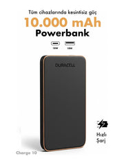 Duracell 10000 mAh Hızlı Şarj Powerbank Outlet