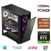 ETERNAL POWER RYZEN 7 5700X 32G DDR4 1TB M.2 RTX3070 A520 M650W