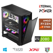 ETERNAL POWER RYZEN 7 5700X 32G DDR4 1TB M.2 RTX3080 A520 M650W
