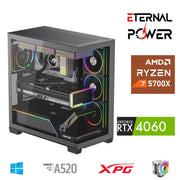 ETERNAL POWER RYZEN 7 5700X 32G DDR4 1TB M.2 RTX4060 A520 T650W