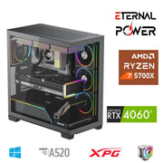 ETERNAL POWER RYZEN 7 5700X 32G DDR4 1TB M.2 RTX4060Ti A520 T650W