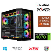 ETERNAL POWER RYZEN 7 5700X 32G DDR4 1TB M.2 RTX4070 A520 A750W