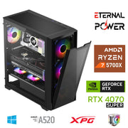 ETERNAL POWER RYZEN 7 5700X 32G DDR4 1TB M.2 RTX4070 Super A520 M750W
