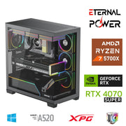 ETERNAL POWER RYZEN 7 5700X 32G DDR4 1TB M.2 RTX4070 Super A520 T750W