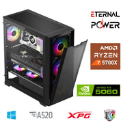 ETERNAL POWER RYZEN 7 5700X 32G DDR4 1TB M.2 RTX5060 A520 M650W