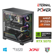 ETERNAL POWER RYZEN 7 5700X 32G DDR4 1TB M.2 RTX5070 A520 T750W