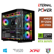 ETERNAL POWER RYZEN 7 5700X 32G DDR4 1TB M.2 RTX5070Ti A520 A750W