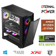 ETERNAL POWER RYZEN 7 5700X 32G DDR4 1TB M.2 RTX5070Ti A520 M750W
