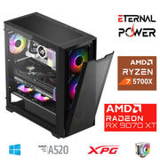 ETERNAL POWER RYZEN 7 5700X 32G DDR4 1TB M.2 RX9070XT A520 M750W