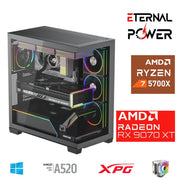 ETERNAL POWER RYZEN 7 5700X 32G DDR4 1TB M.2 RX9070XT A520 T750W