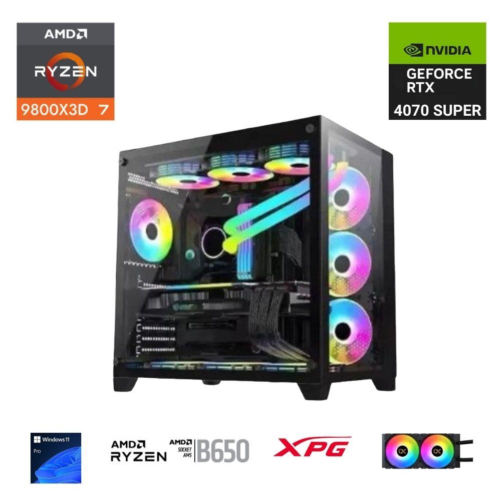 ETERNAL POWER  RYZEN 7 9800X3D 32GB DDR5 1TB M.2  RTX 4070 SUPER B650 750W 240M