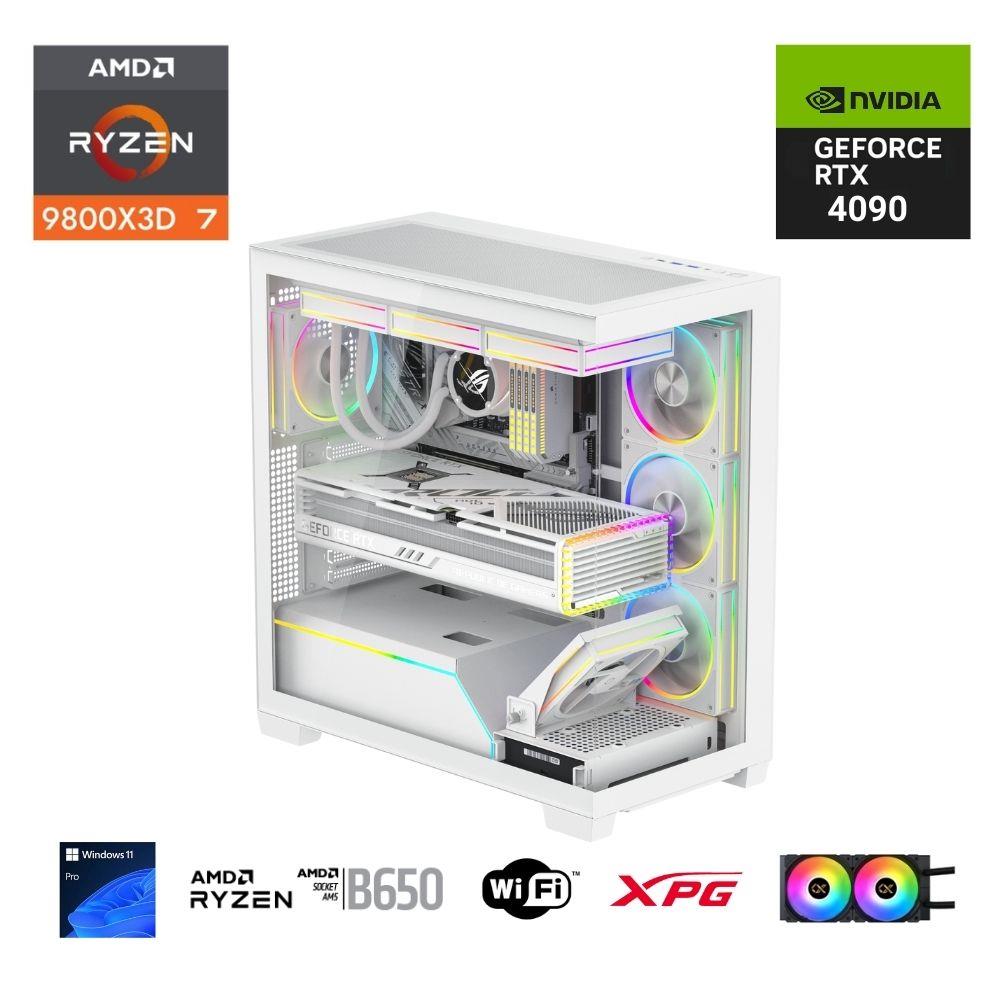 ETERNAL POWER  RYZEN 7 9800X3D 32GB DDR5 1TB M.2  RTX 4090 B650 WIFI 850W 240M