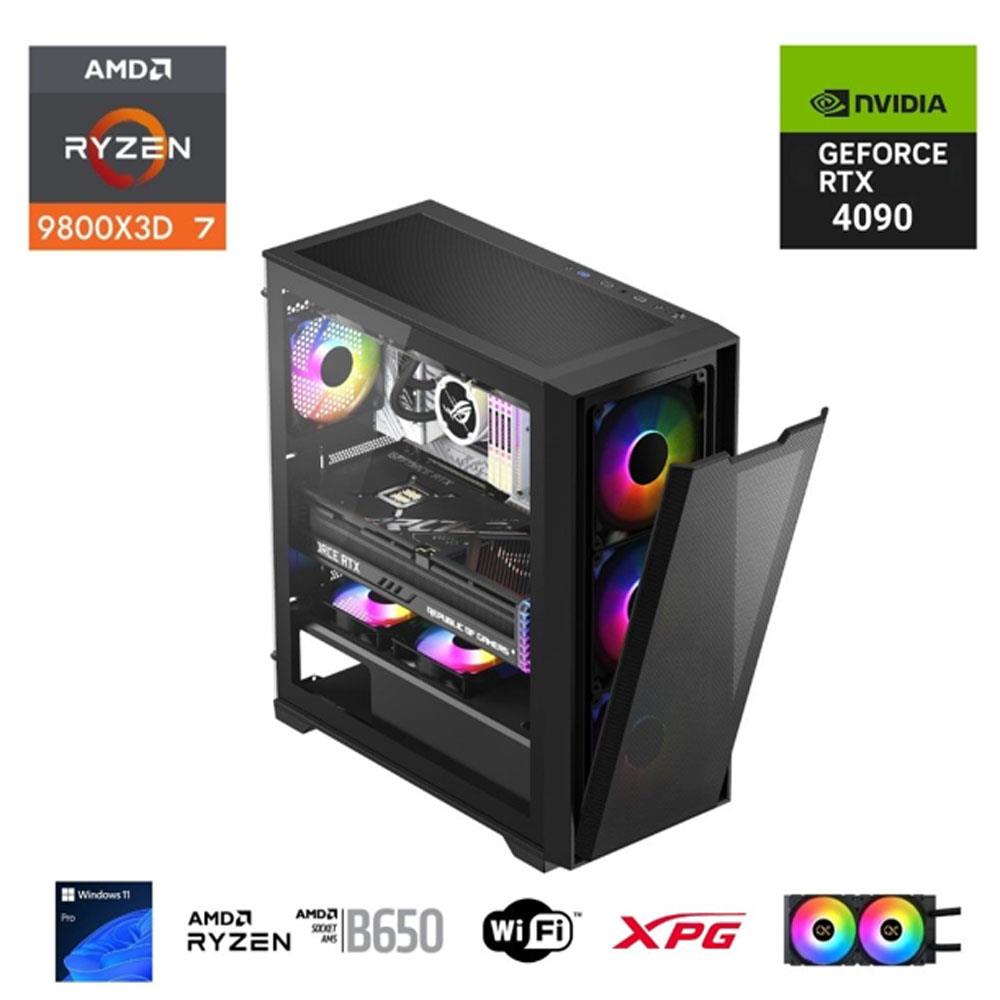 ETERNAL POWER  RYZEN 7 9800X3D 64GB DDR5 1TB M.2  RTX 4090 B650 WIFI 850W 240M