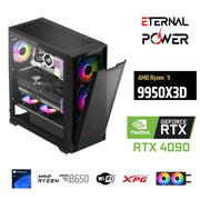 ETERNAL POWER  RYZEN 9 9950X3D 32GB DDR5 1TB M.2  RTX 4090 B650 WIFI 850W 240M