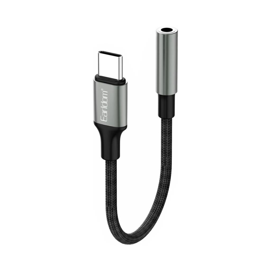 Earldom OT77 Type‑C‑to‑AUX Adaptör – Tak‑Çalıştır Kulaklık Dönüştürücü, 3.5 mm Ses Jack Teşhir