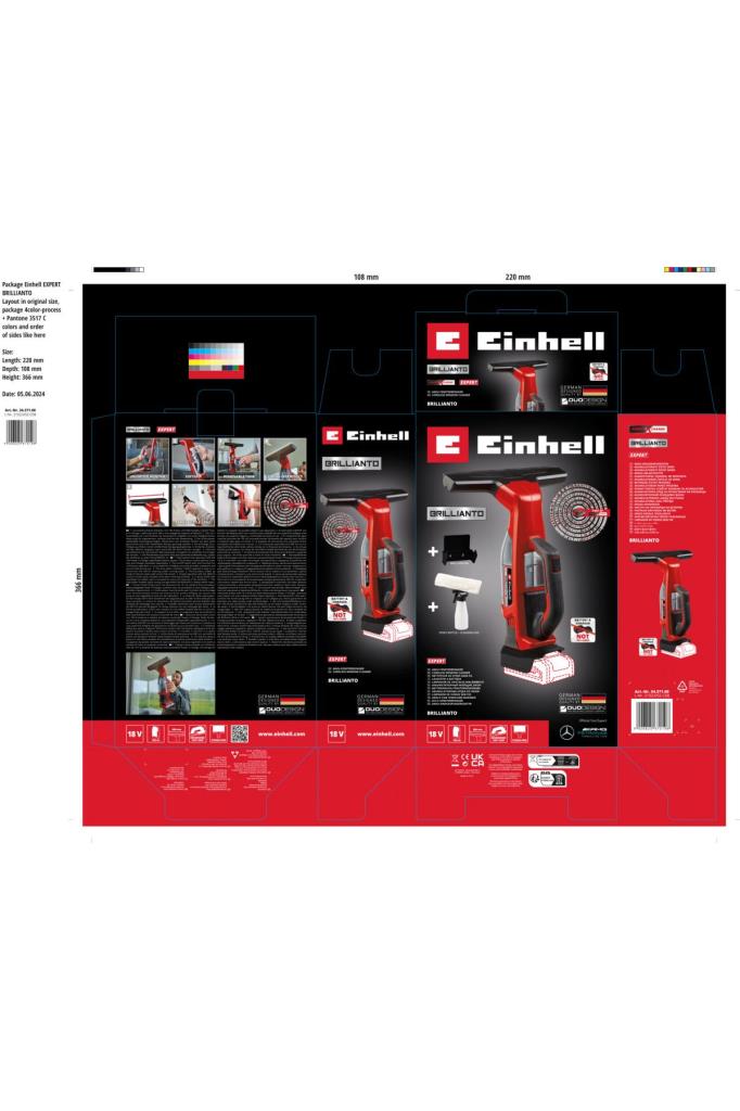 Einhell Brillianto Şarjlı Cam Silme Makinesi