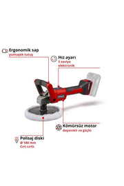 Einhell CE-CP 18/180 Li E Aküsüz Polisaj Makinesi