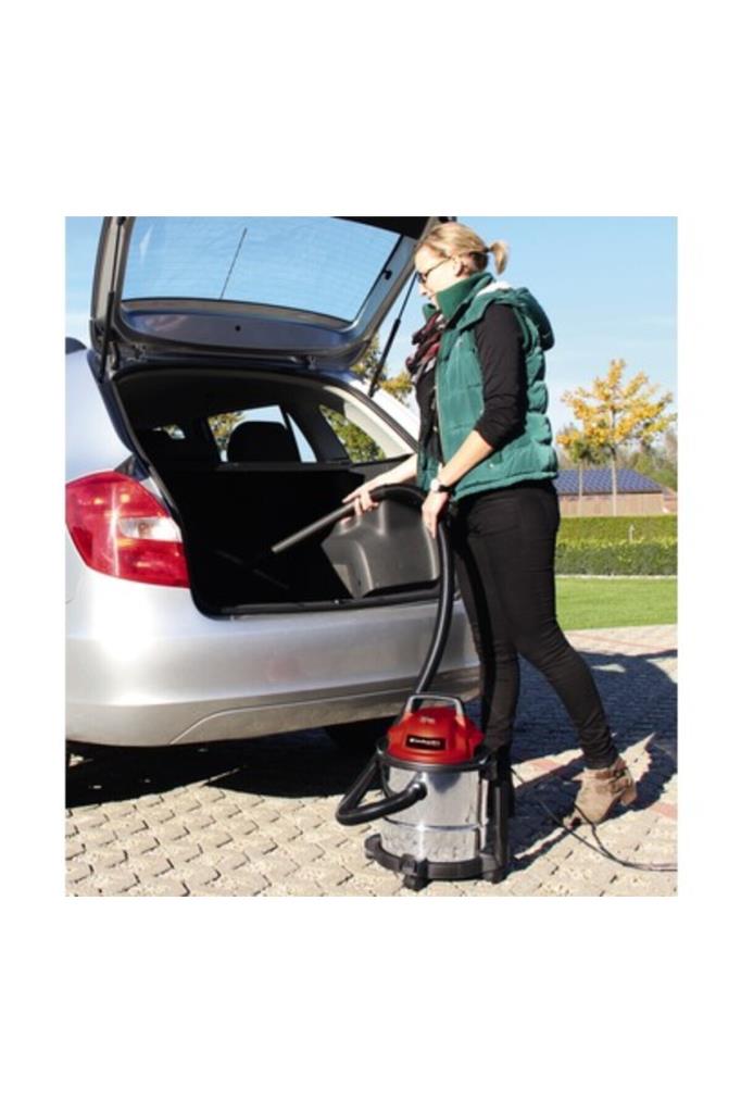 مخرج مكنسة كهربائية للتنظيف الرطب والجاف من Einhell TC-VC 1815 S بقوة 1250 واط