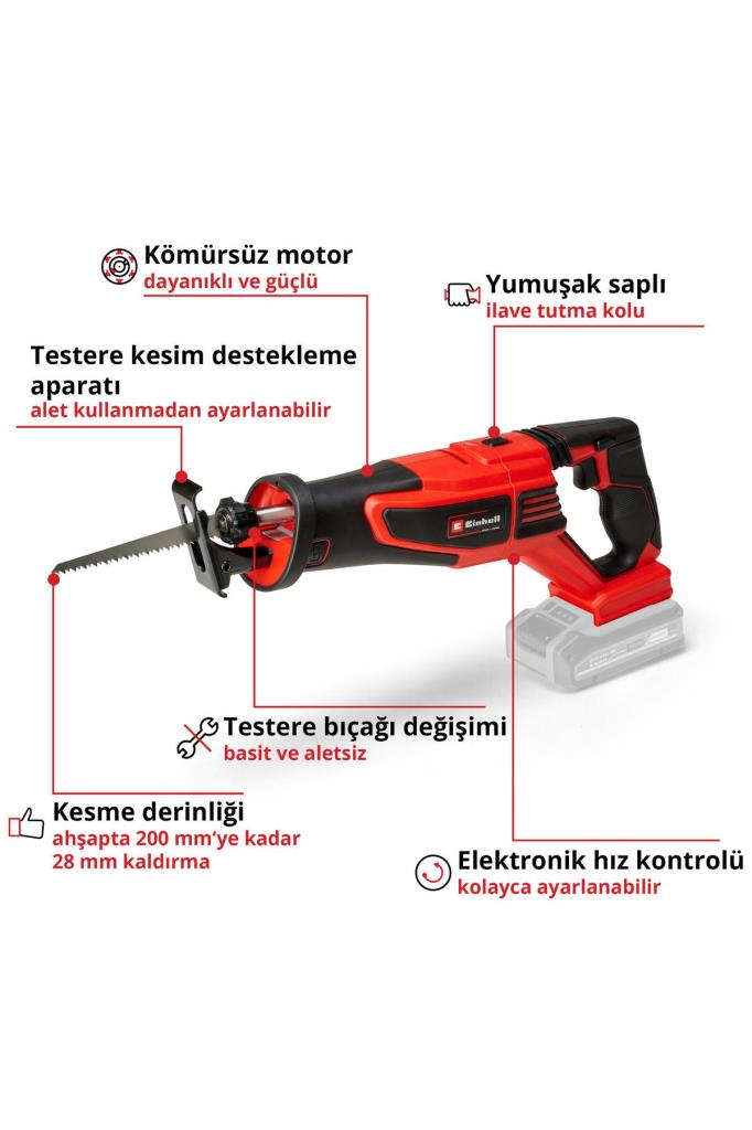 Einhell TE-AP 18/28 Lİ BL Aküsüz Tilki Kuyruğu Testere Outlet