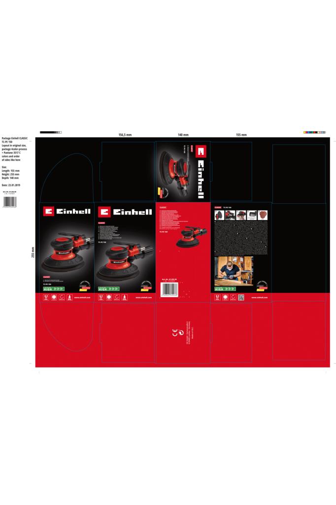 Einhell TC-PE 150 Eksantrik Havalı Zımpara Makinesi Teşhir