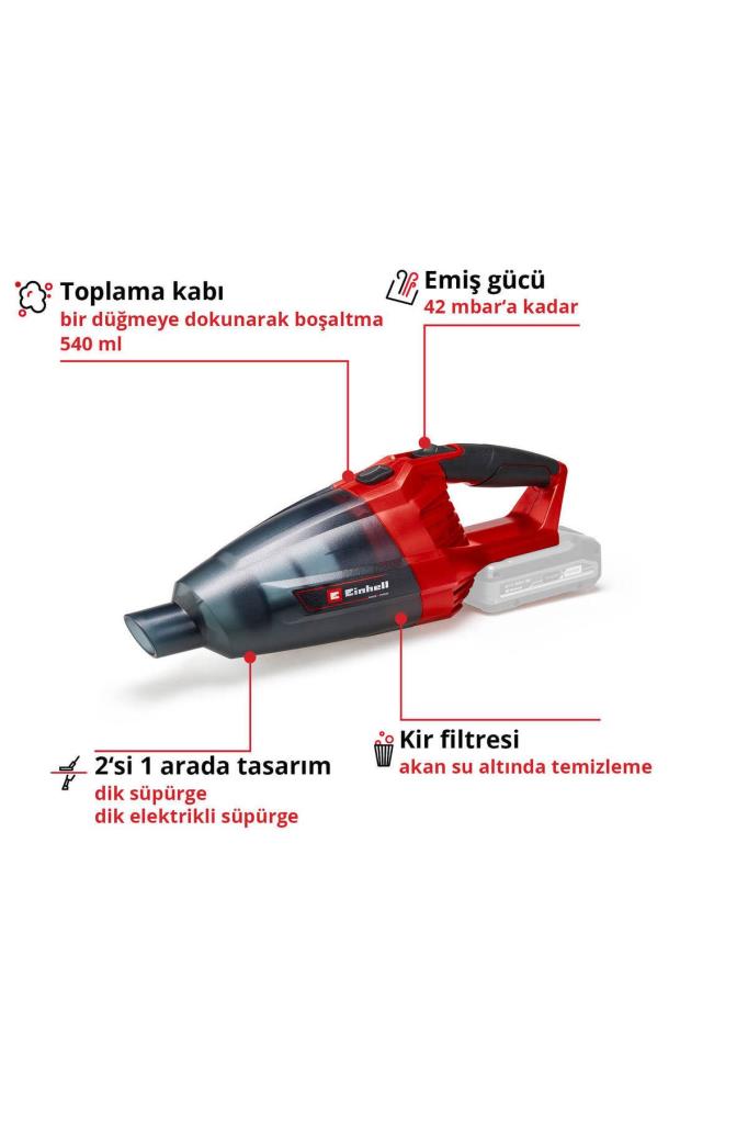 Einhell TE-VC 18 Li Aküsüz Şarjlı El Süpürgesi Outlet