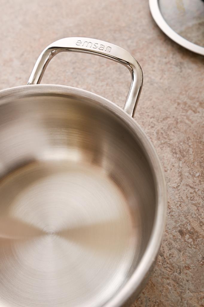 Emsan Cemre 8 Parça Çelik Tencere Seti Outlet