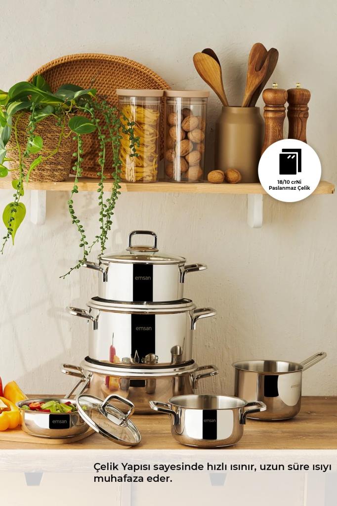 Emsan Cocinero 10 Parça Çelik Çeyiz Seti Outlet