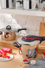 Emsan Up-line Kırmızı 4 lt + 6 lt Düdüklü Tencere Seti Outlet