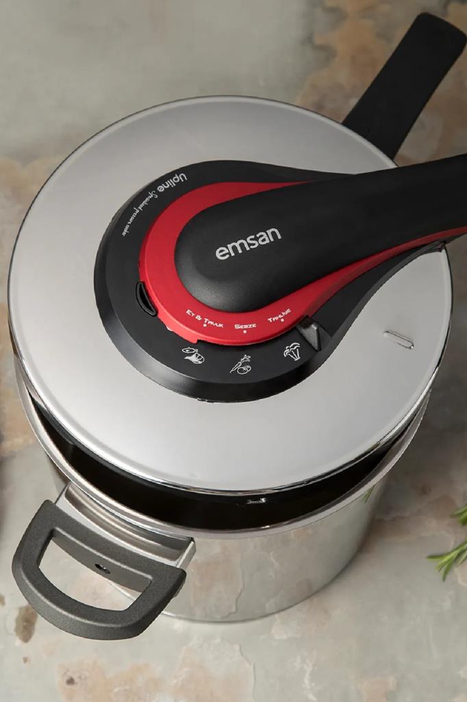 Emsan Up-line Kırmızı 4 lt + 6 lt Düdüklü Tencere Seti Outlet