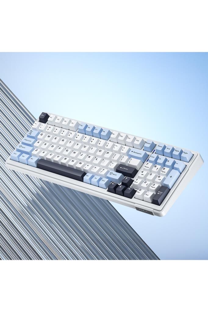 Aula F99 Lacivert RGB GrayWood V3 Switch Kablolu/Kablosuz Mekanik Oyuncu Klavyesi Teşhir