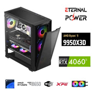 ETERNAL POWER  RYZEN 9 9950X3D 64GB DDR5 1TB M.2  RTX 4060 Tİ B650 WIFI 750W 240M