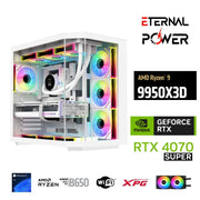 ETERNAL POWER  RYZEN 9 9950X3D 64GB DDR5 1TB M.2  RTX 4070 SUPER B650 WIFI 750W 240M